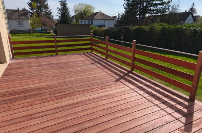 POSE D'UNE TERRASSE EN IP CHEZ DES PARTICULIERS